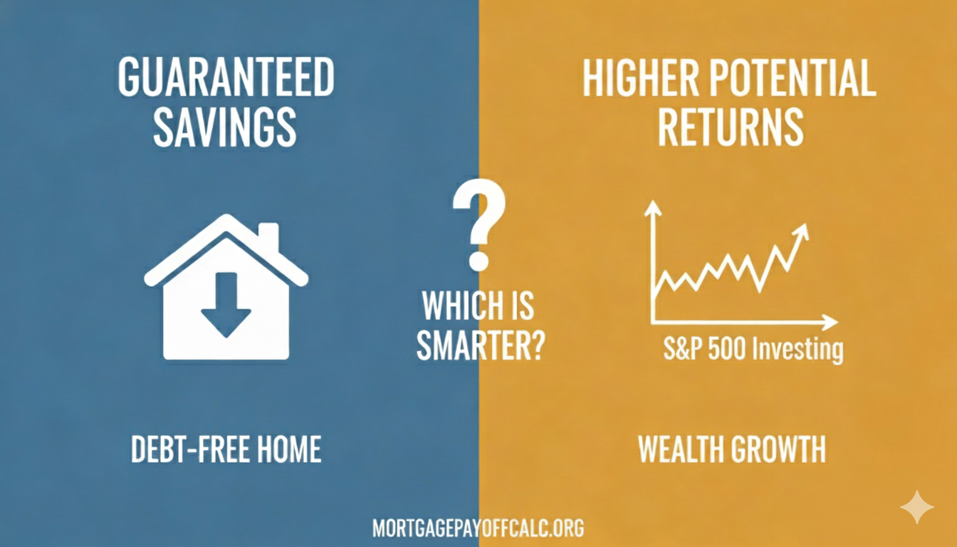 Comparison of interest savings from mortgage payoff vs potential returns from S&P 500