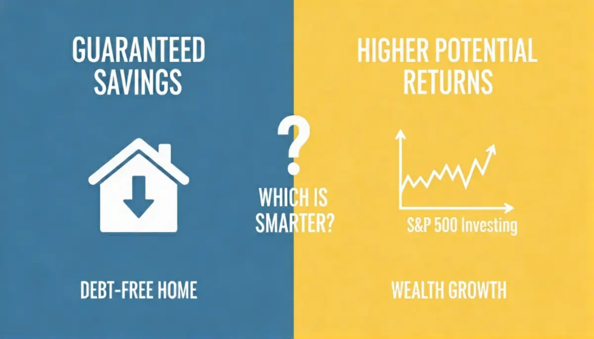 Comparison of interest savings from mortgage payoff vs potential returns from S&P 500